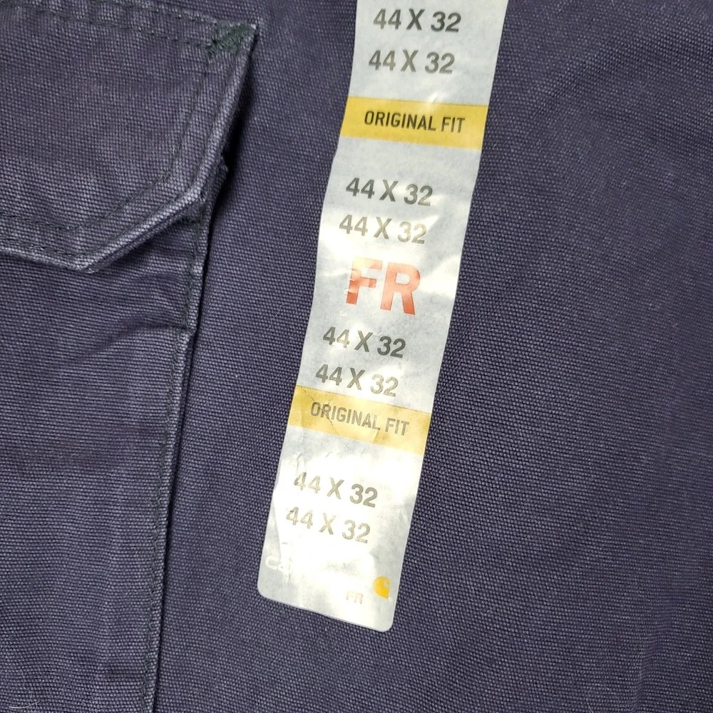 Carhartt Mens FRB240 DNY Flame Resistant Canvas Cargo‎ Pants Dark Navy NWT 44x32